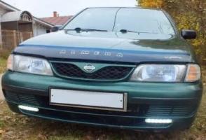 Дефлектор капота (мухобойка) NISSAN Almera с 1995-2000 г.в.(N15) (Ниссан Альмера) Вип Тюнинг