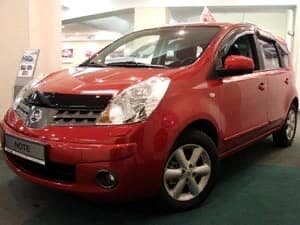 Дефлектор капота (мухобойка) Nissan Note 2005-2009 (Ниссан Ноут) SIM